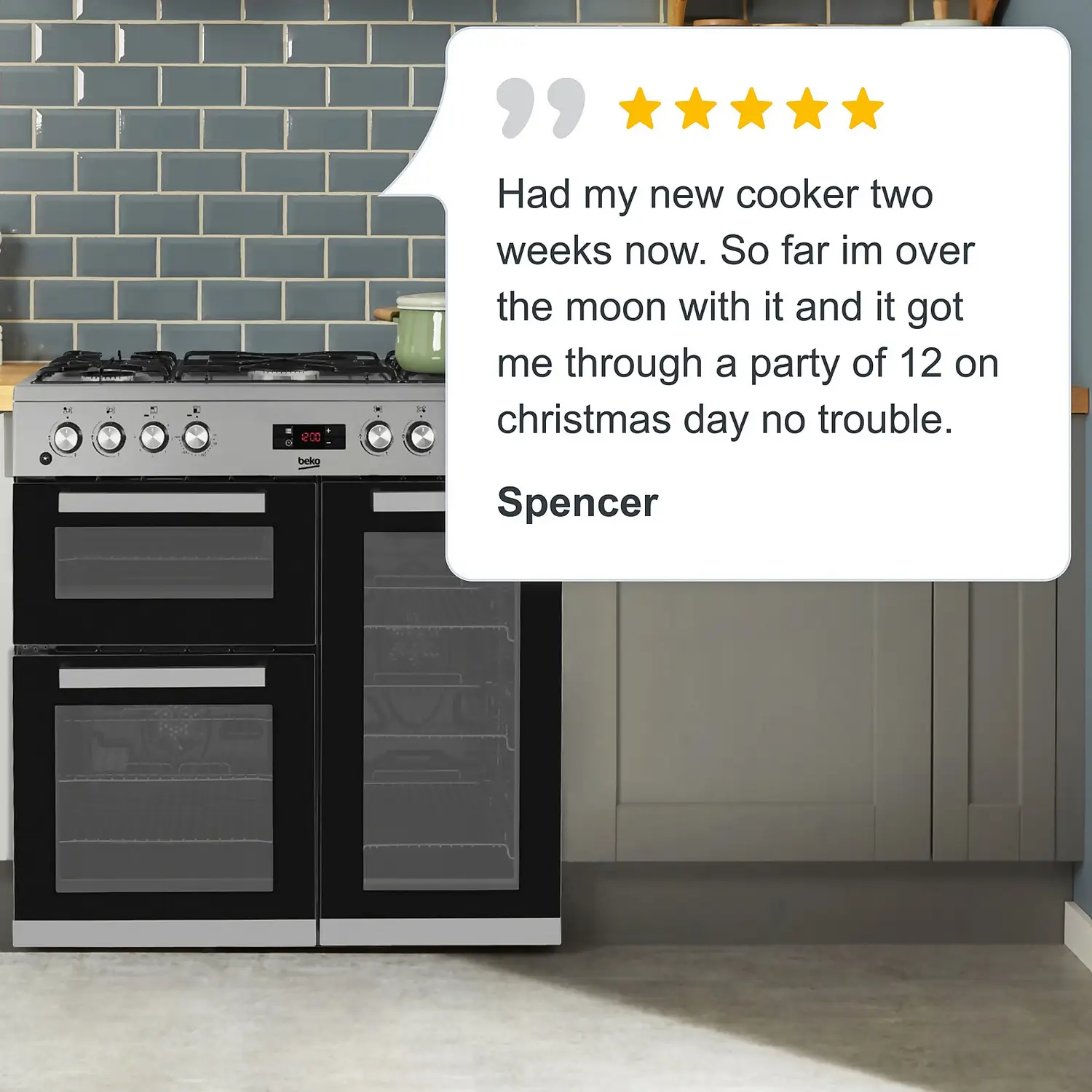 Beko KDVF90X 90cm Dual Fuel Range Cooker - Stainless Steel 10 Beko KDVF90X 90cm Dual Fuel Range Cooker - Stainless Steel - Image 8