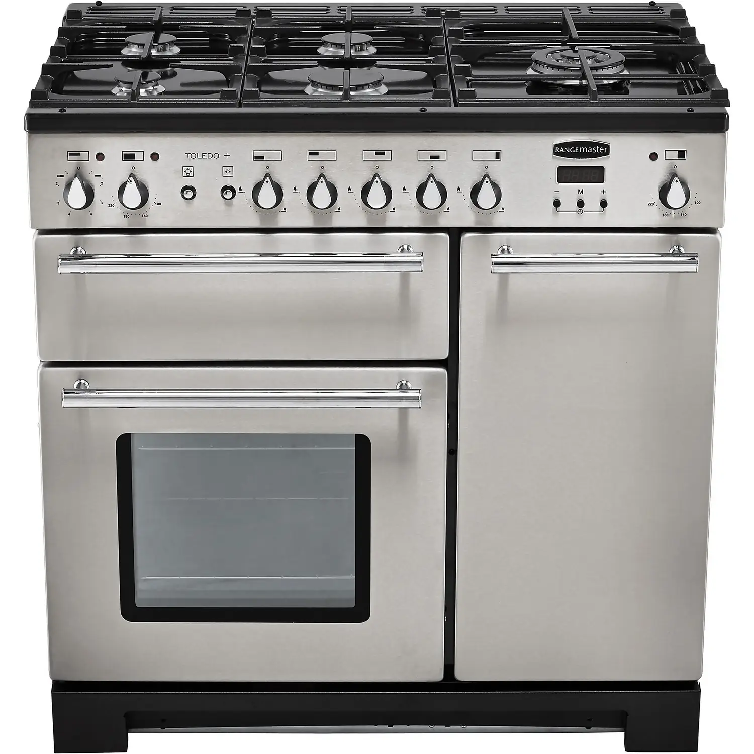 Rangemaster Toledo + TOLP90DFFSS/C 90cm Dual Fuel Range Cooker - Stainless Steel / Chrome 7 Rangemaster Toledo + TOLP90DFFSS/C 90cm Dual Fuel Range Cooker - Stainless Steel / Chrome - Image 5