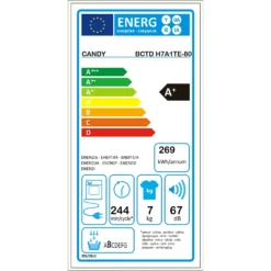 Candy BCTDH7A1TE Integrated Wifi Connected 7Kg Heat Pump Tumble Dryer - White 19 Candy BCTDH7A1TE Integrated Wifi Connected 7Kg Heat Pump Tumble Dryer - White -Carron phoenix Sales 13482053 9754914606337620