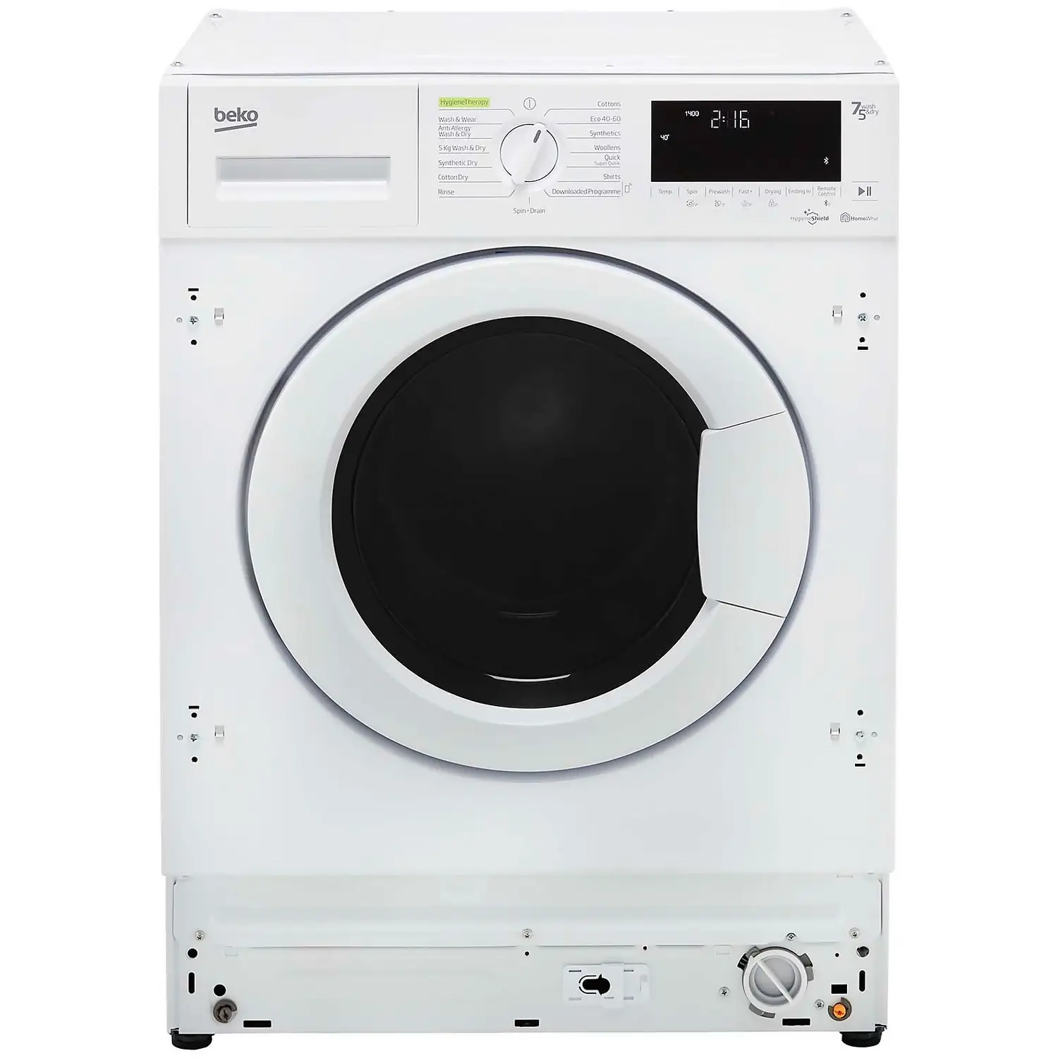 Beko WDIK754421 Integrated 7Kg / 5Kg Washer Dryer With 1400 Rpm - White 4 Beko WDIK754421 Integrated 7Kg / 5Kg Washer Dryer With 1400 Rpm - White - Image 2