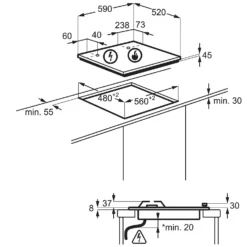 AEG HKB64450NB 59cm Gas Hob - Black 13 AEG HKB64450NB 59cm Gas Hob - Black -Carron phoenix Sales 13898775 9974971360818826