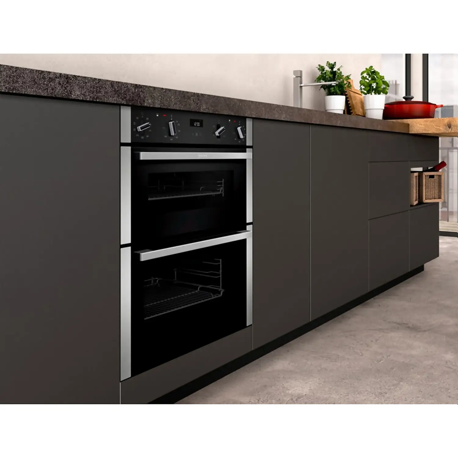 NEFF N50 J1ACE2HN0B Built Under Electric Double Oven - Stainless Steel 4 NEFF N50 J1ACE2HN0B Built Under Electric Double Oven - Stainless Steel - Image 2