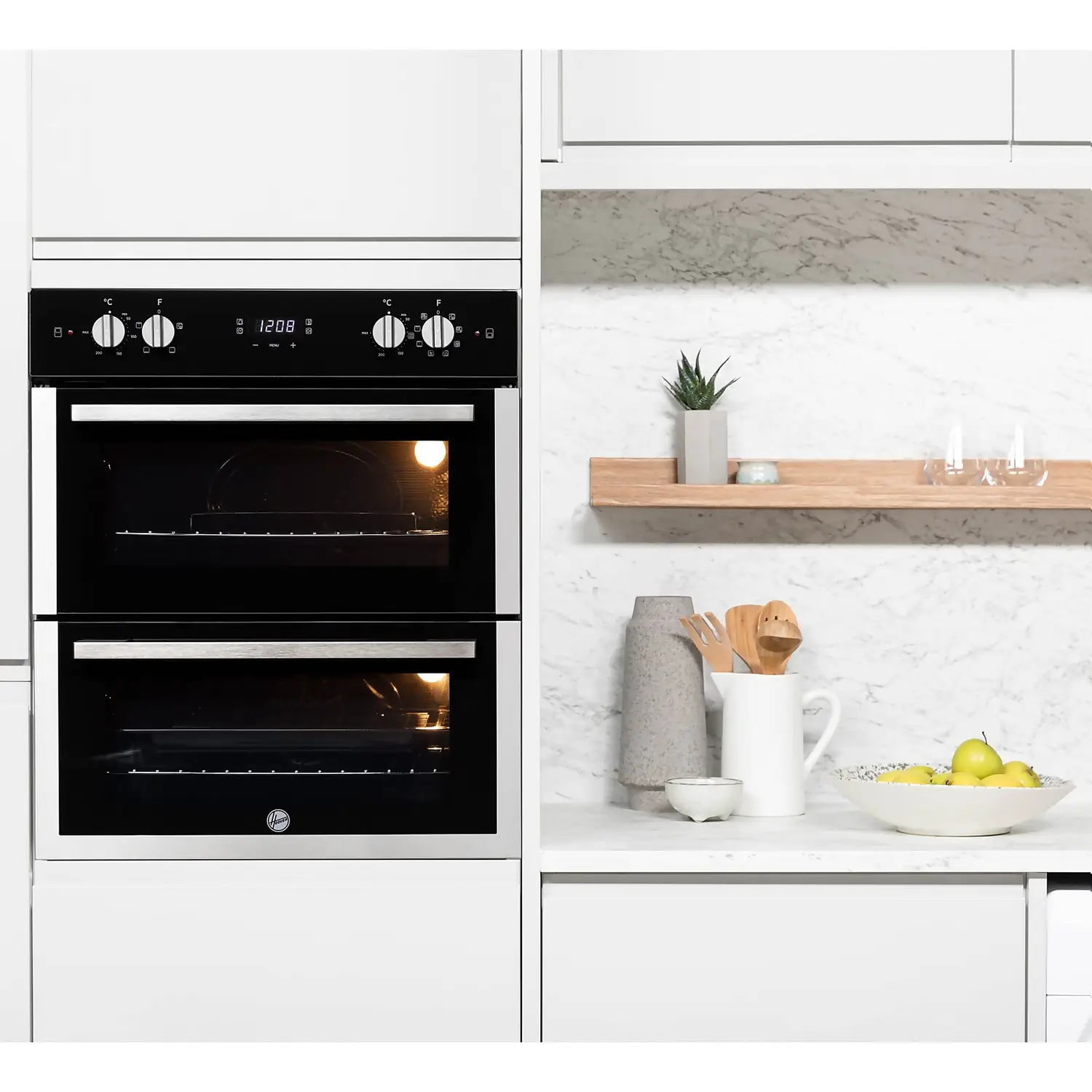 Hoover H-OVEN 300 HO7DC3UB308BI Built Under Electric Double Oven - Black / Stainless Steel 4 Hoover H-OVEN 300 HO7DC3UB308BI Built Under Electric Double Oven - Black / Stainless Steel - Image 2