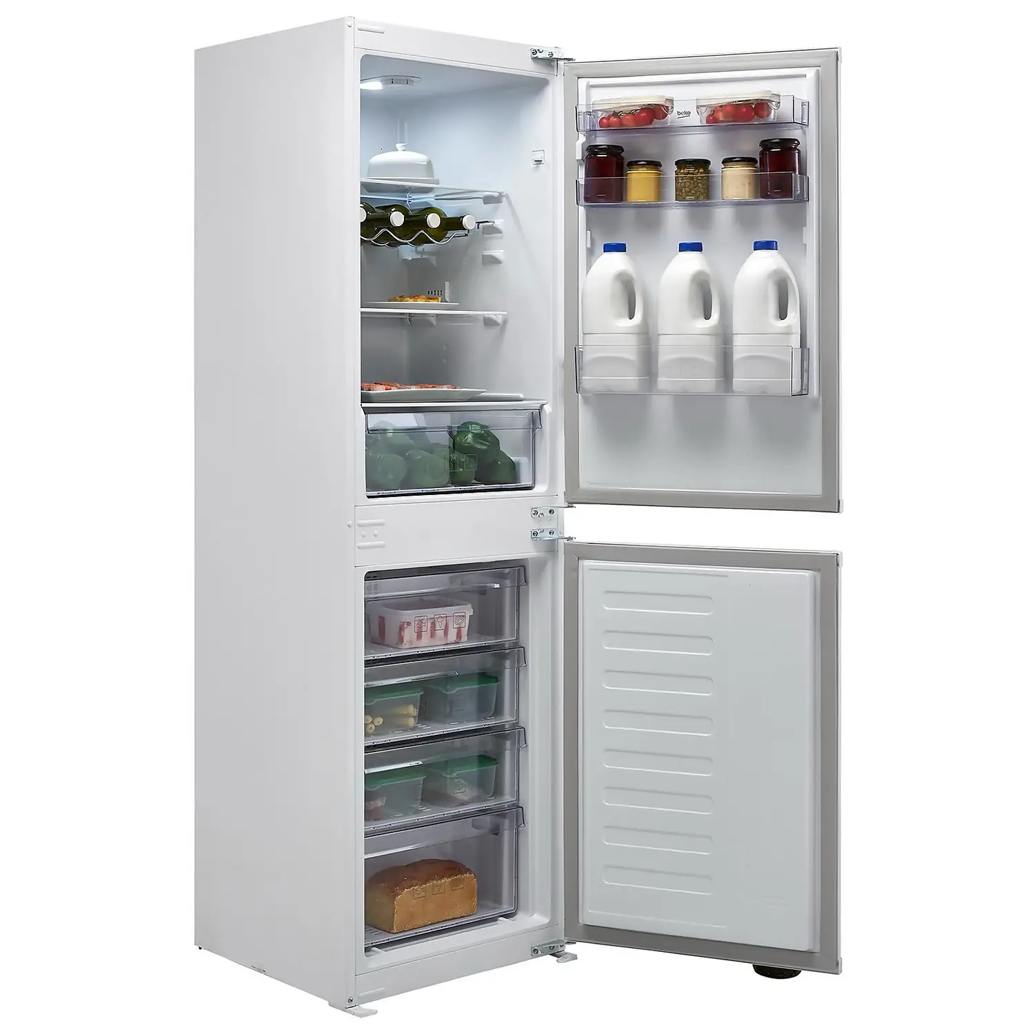 Beko BCFD350 Integrated 50/50 Frost Free Fridge Freezer With Sliding Door Fixing Kit - White 4 Beko BCFD350 Integrated 50/50 Frost Free Fridge Freezer With Sliding Door Fixing Kit - White - Image 2