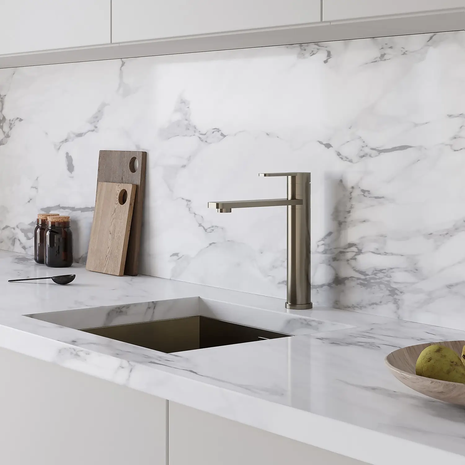 Isla Top Lever Tap - Brushed Steel 5 Isla Top Lever Tap - Brushed Steel - Image 3