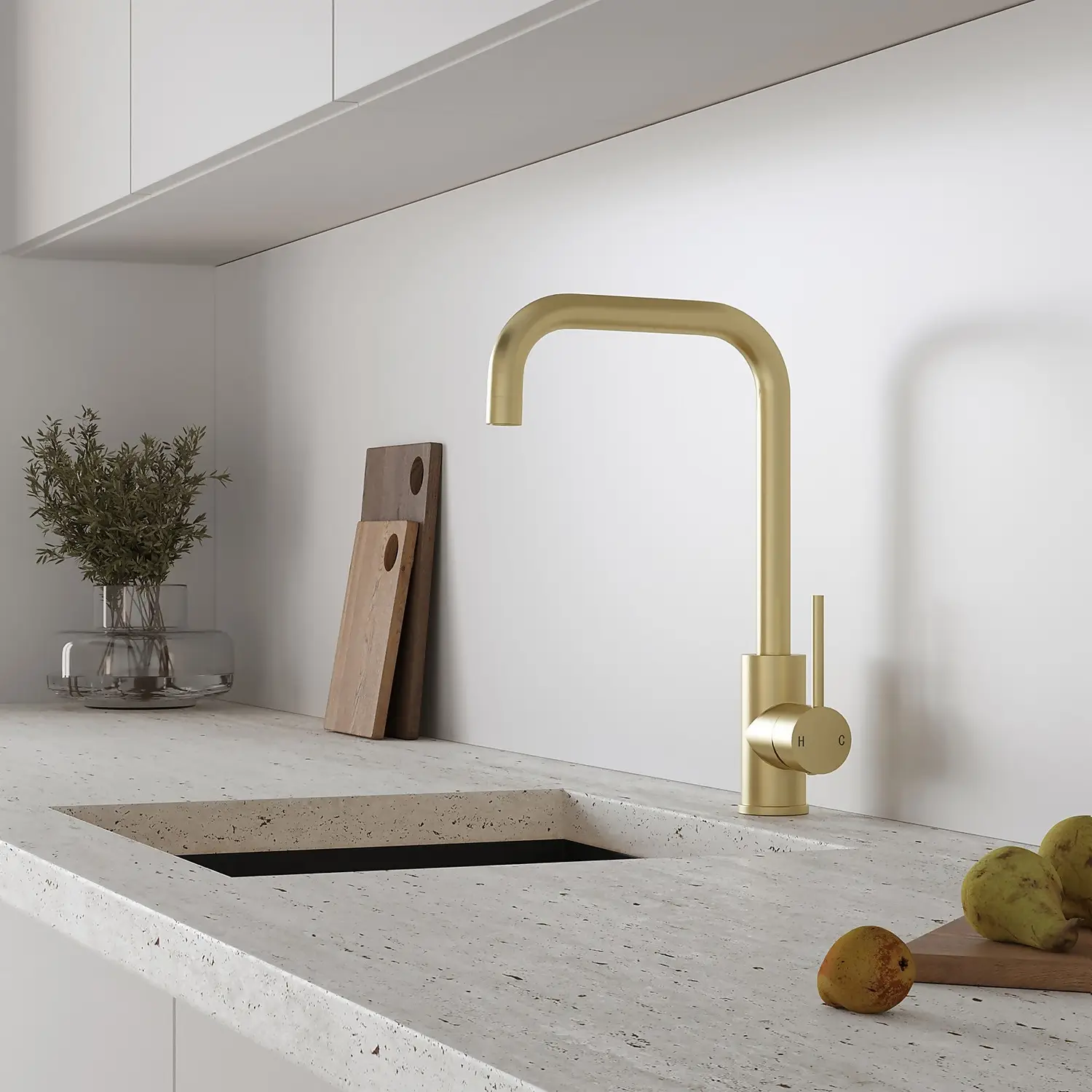 Iona Side Lever Tap - Brushed Brass 4 Iona Side Lever Tap - Brushed Brass - Image 2