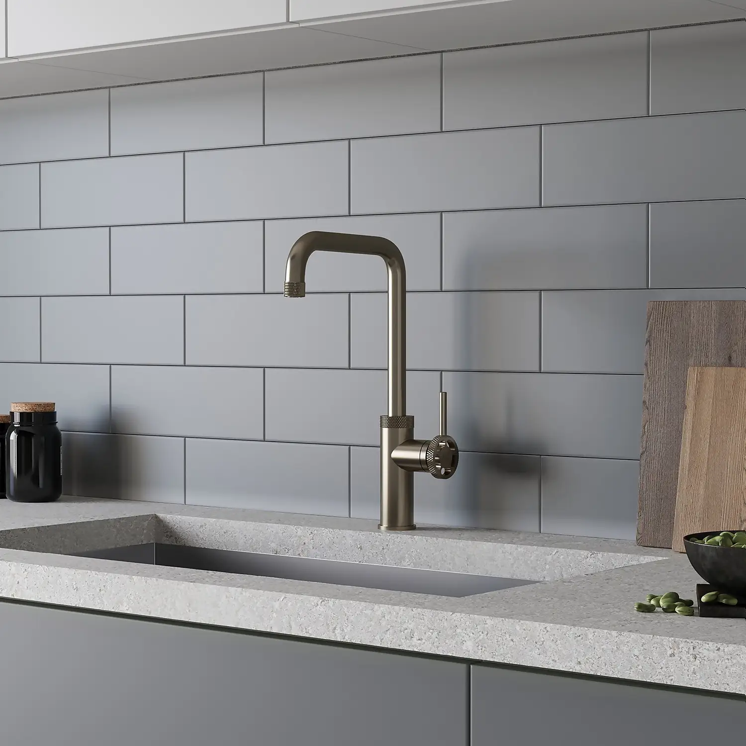 Raffin Side Lever Tap - Brushed Steel 4 Raffin Side Lever Tap - Brushed Steel - Image 2