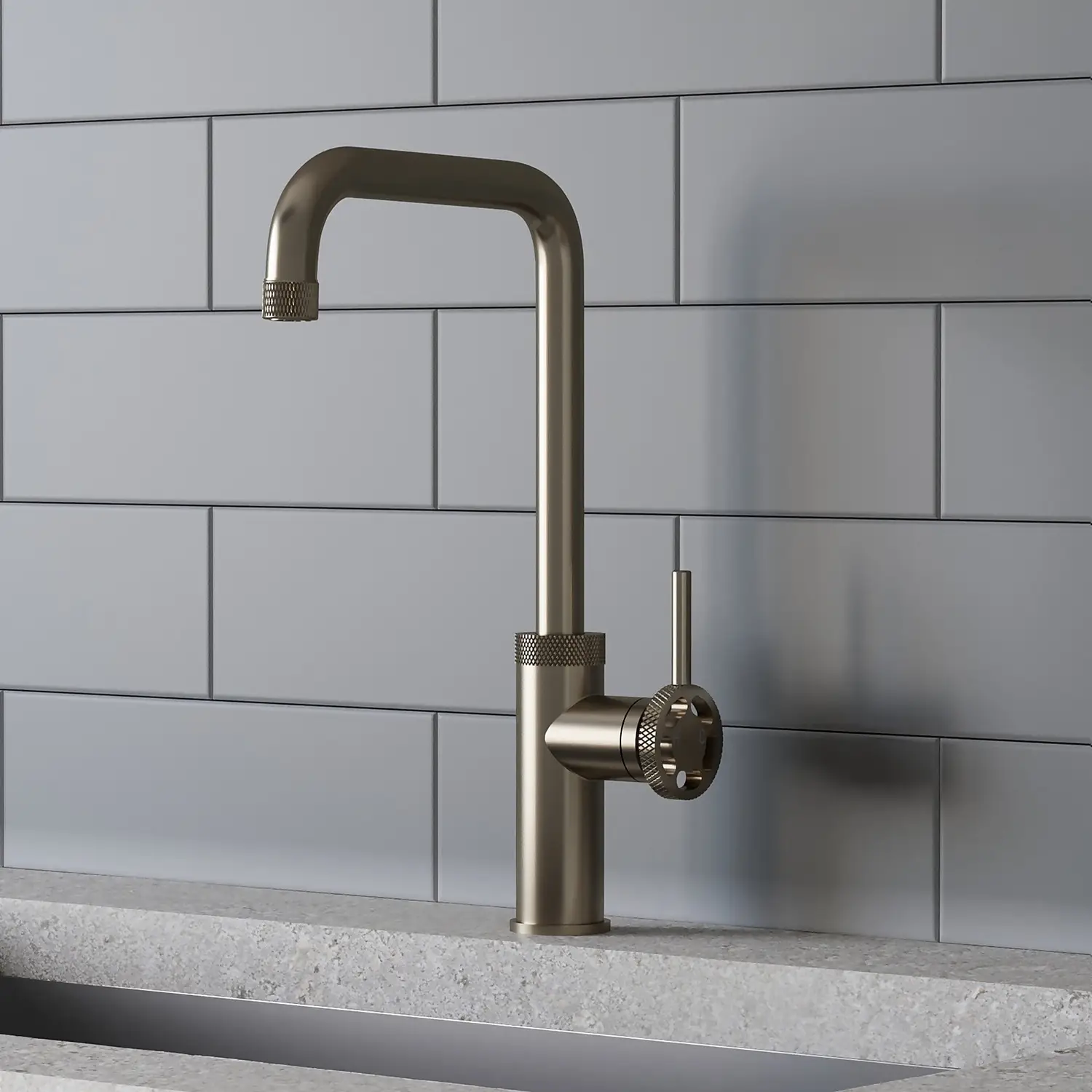 Raffin Side Lever Tap - Brushed Steel 5 Raffin Side Lever Tap - Brushed Steel - Image 3