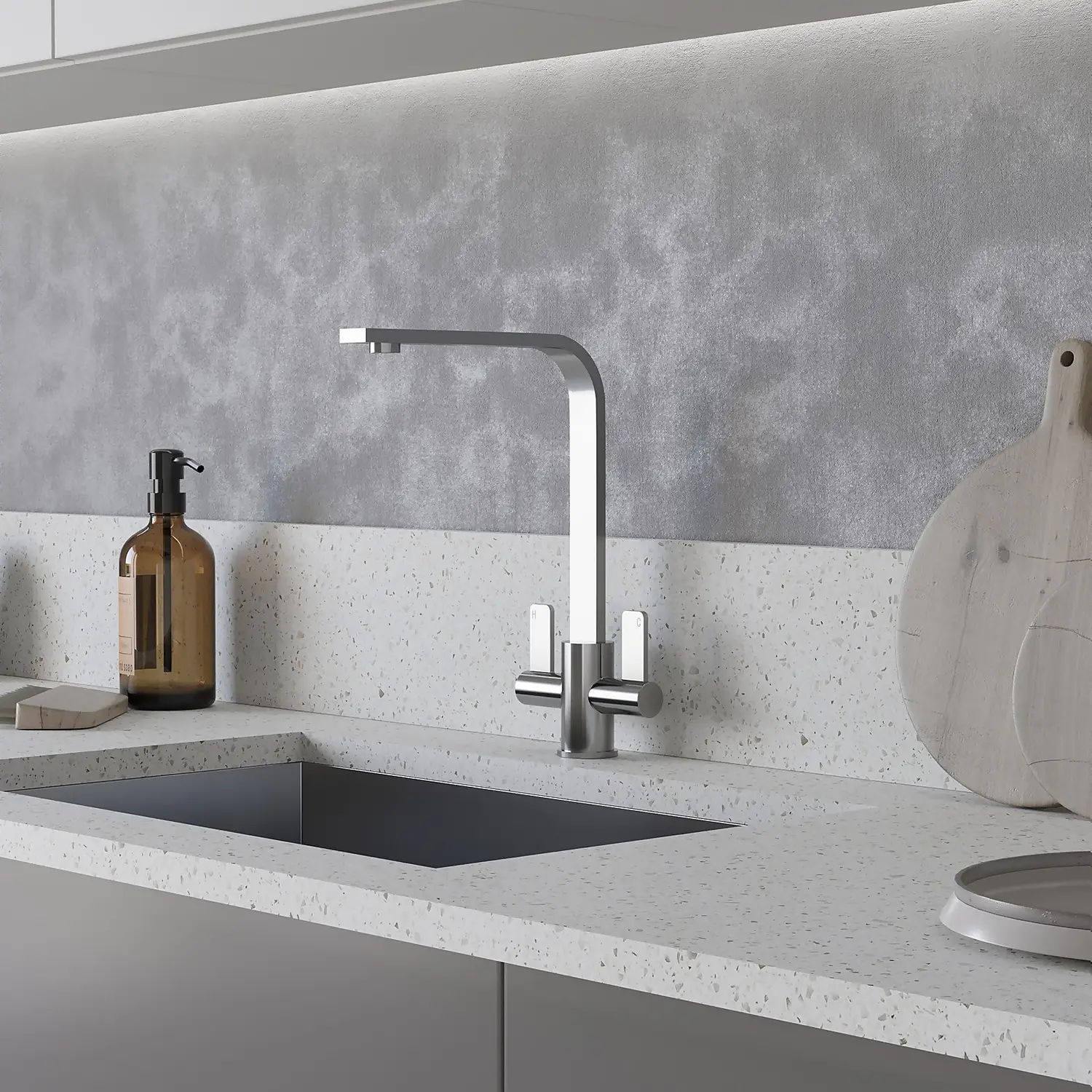 Skye Twin Lever Tap - Chrome 4 Skye Twin Lever Tap - Chrome - Image 2