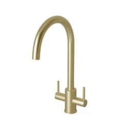 Leonie Twin Lever Tap - Brushed Brass