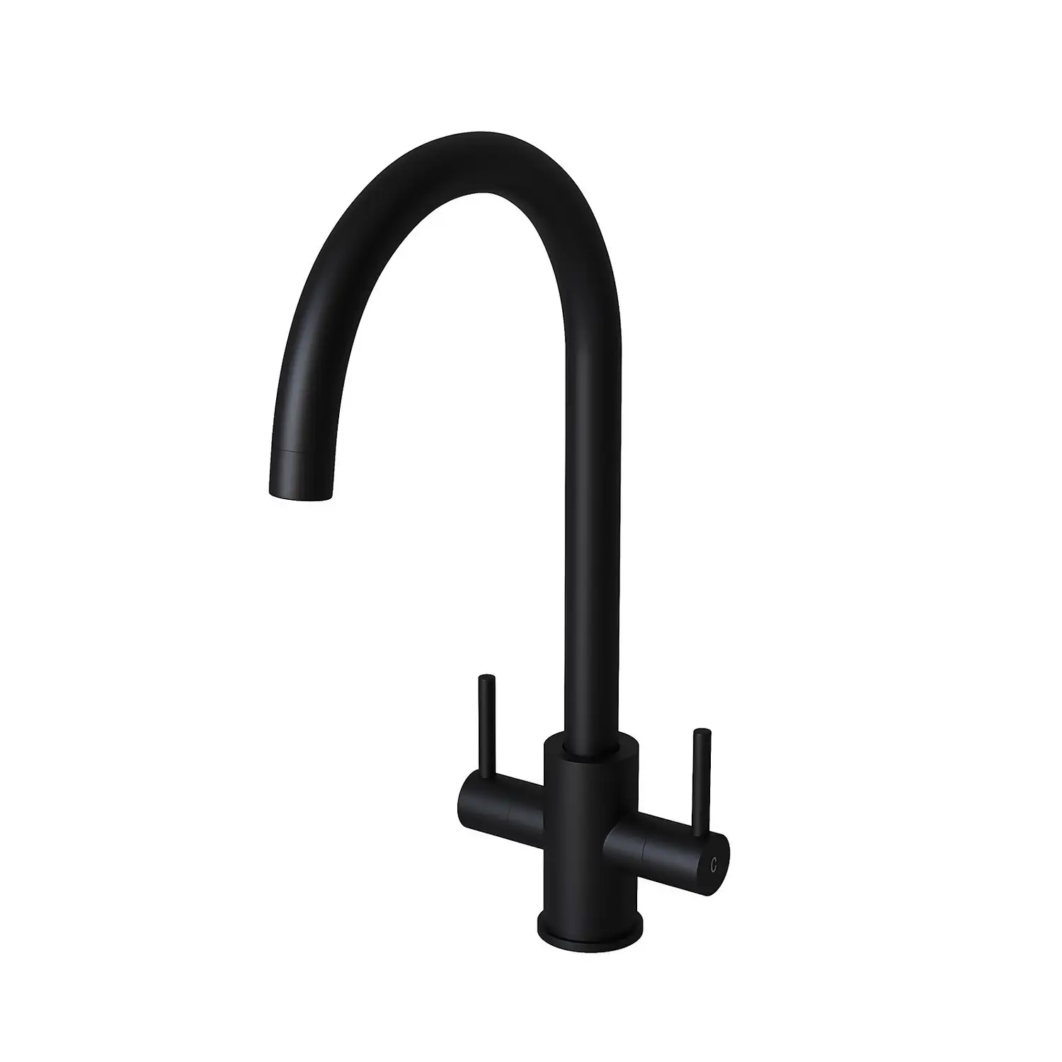 Leonie Twin Lever Tap - Matt Black 3 Leonie Twin Lever Tap - Matt Black