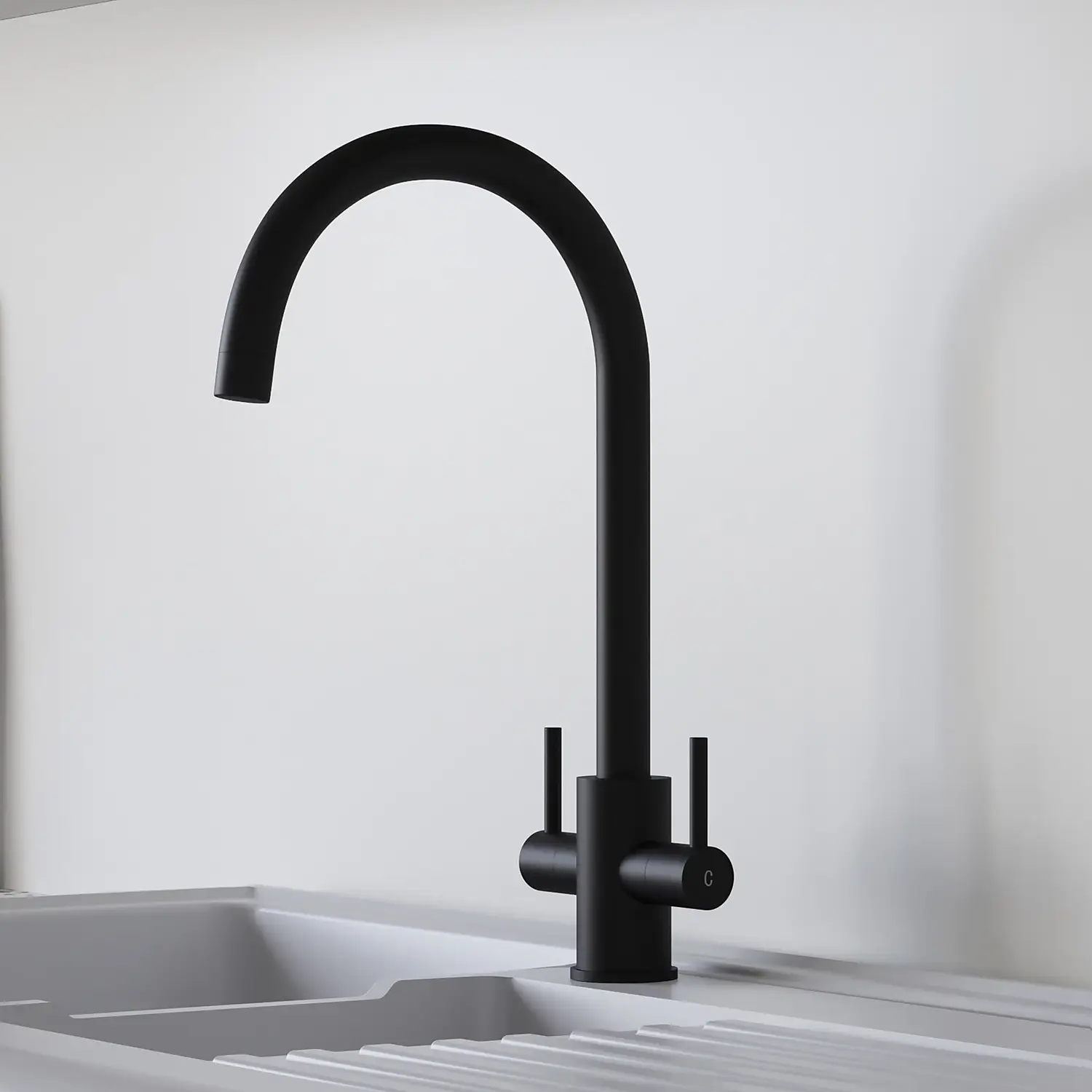 Leonie Twin Lever Tap - Matt Black 5 Leonie Twin Lever Tap - Matt Black - Image 3