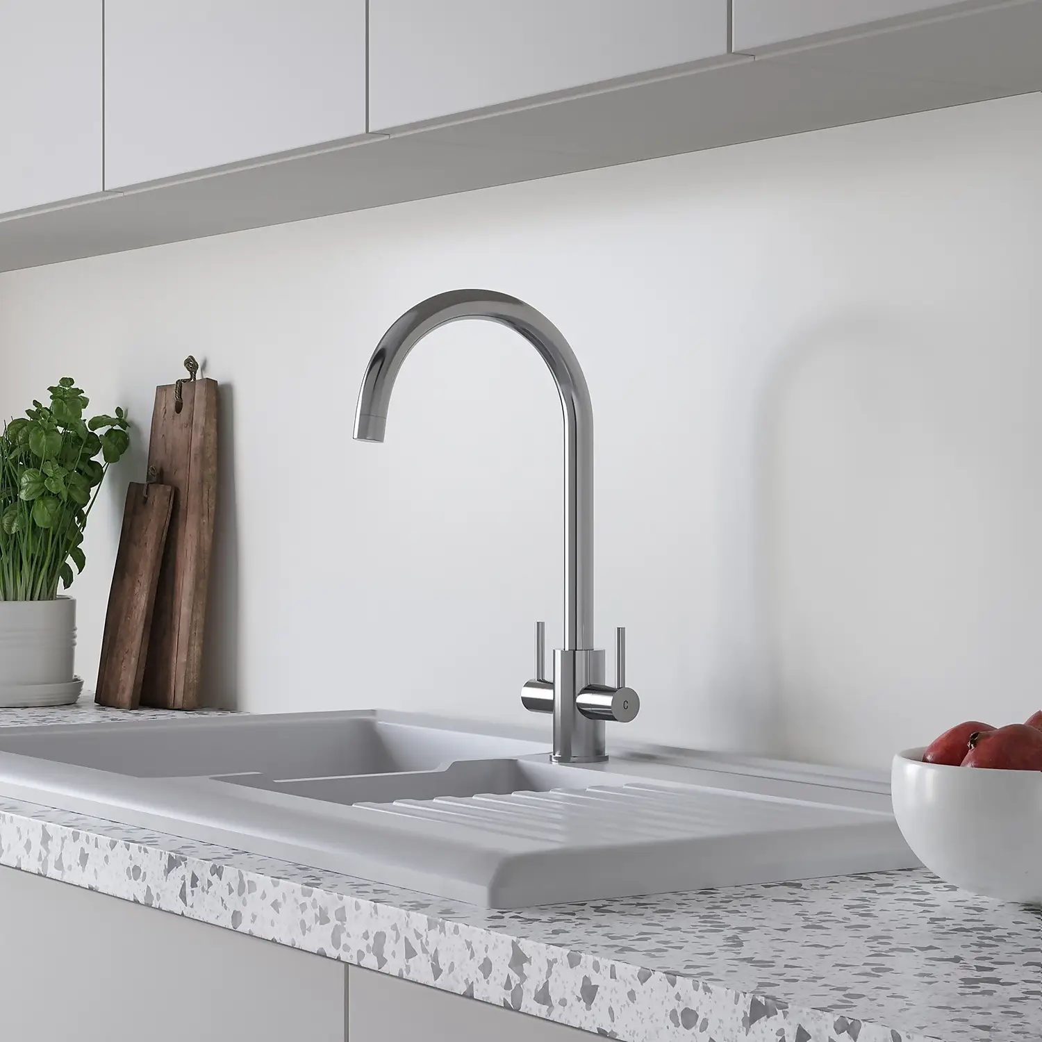 Leonie Twin Lever Tap - Chrome 4 Leonie Twin Lever Tap - Chrome - Image 2