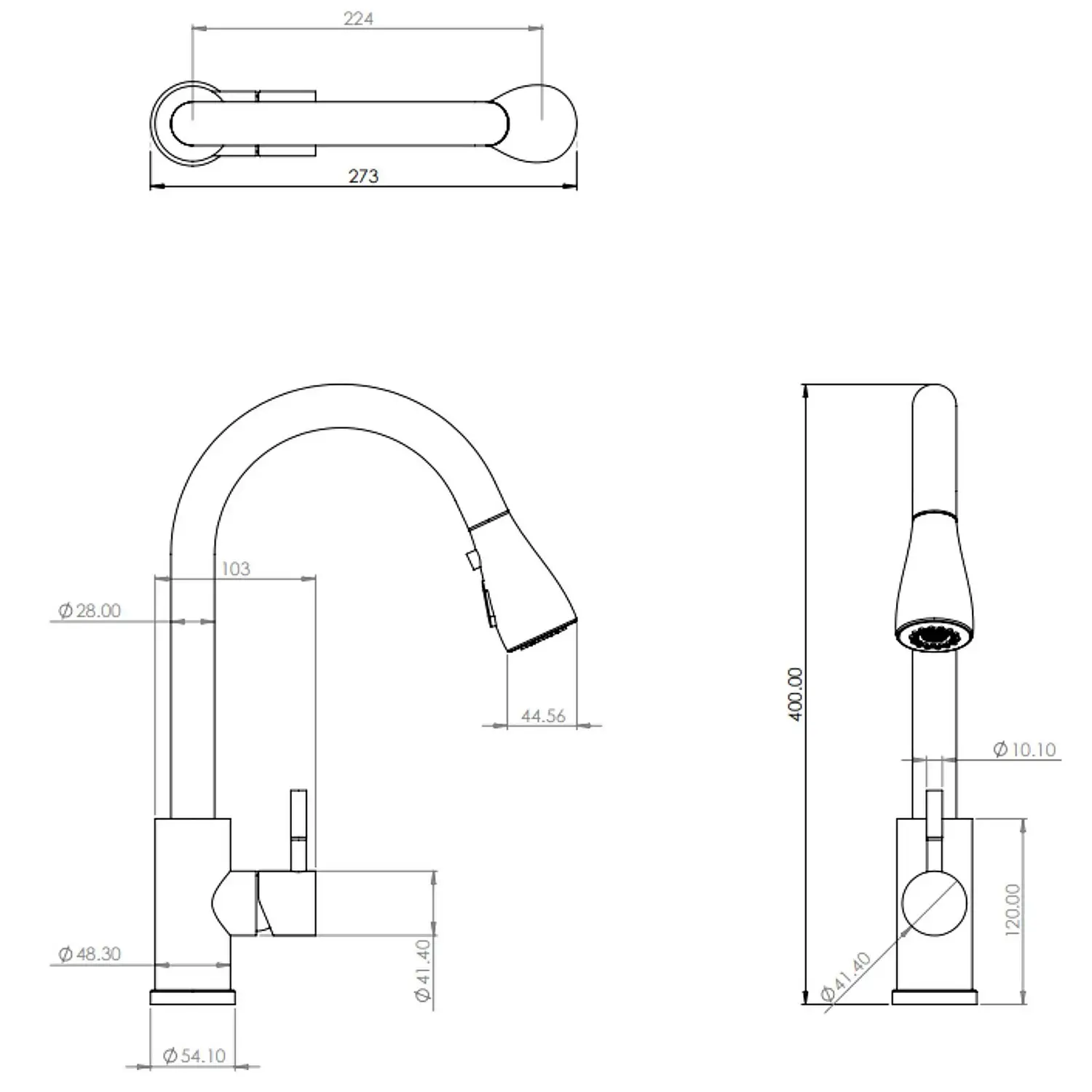 Leonie Pull And Spray Tap - Chrome 6 Leonie Pull And Spray Tap - Chrome - Image 4