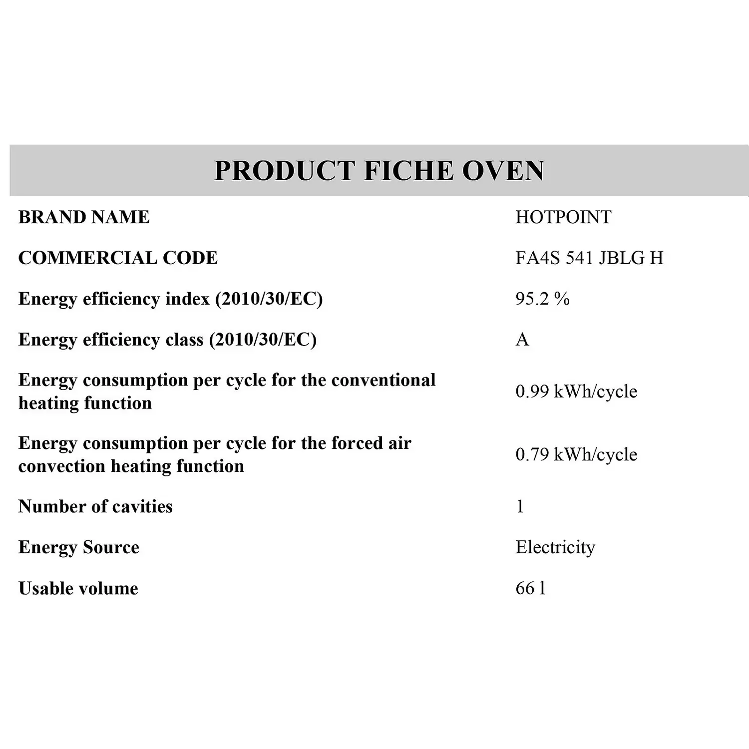 Hotpoint FA4S541JBLGH Built In Electric Single Oven With Added Steam Function - Black 11 Hotpoint FA4S541JBLGH Built In Electric Single Oven With Added Steam Function - Black - Image 9