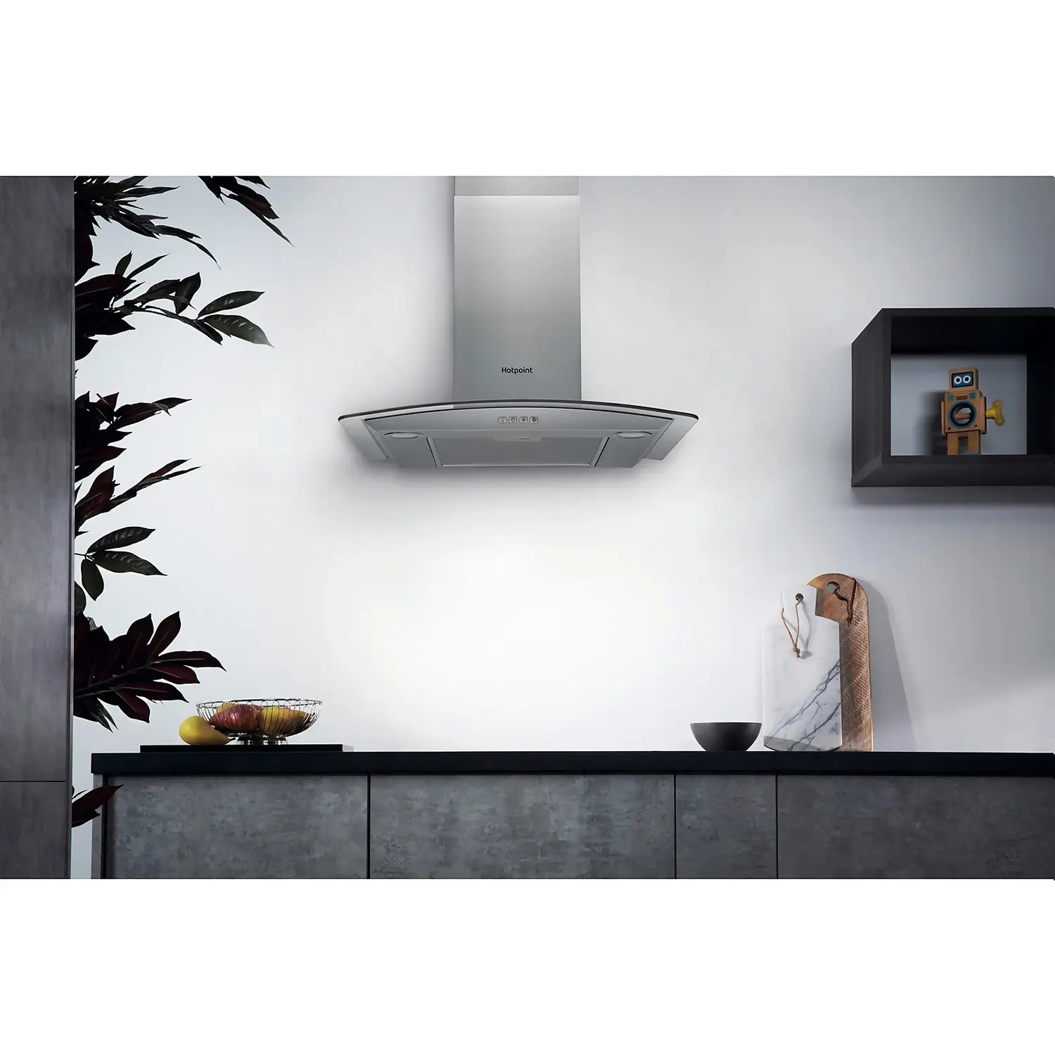 Hotpoint PHGC7.4FLMX 70 Cm Chimney Cooker Hood - Stainless Steel 4 Hotpoint PHGC7.4FLMX 70 Cm Chimney Cooker Hood - Stainless Steel - Image 2