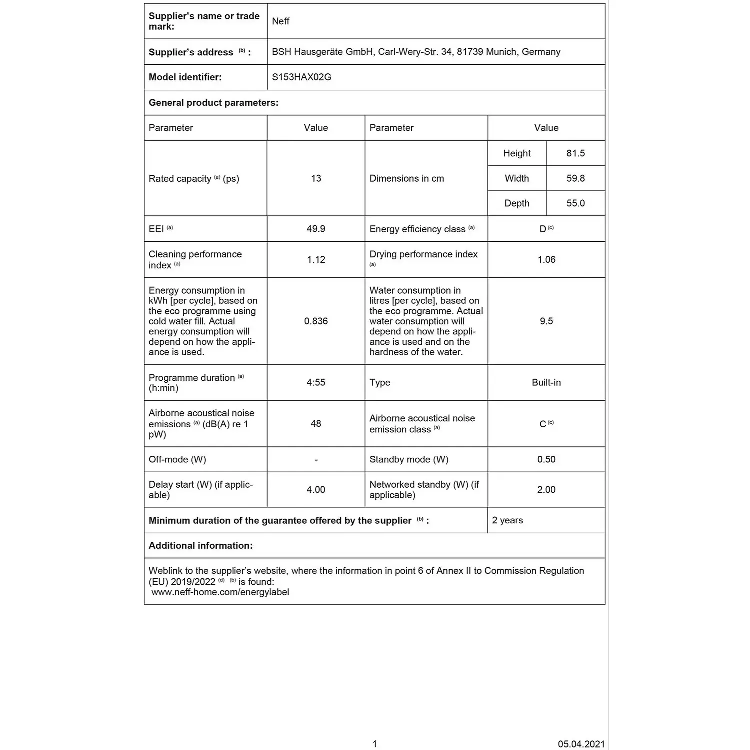 NEFF N30 S153HAX02G Wifi Connected Fully Integrated Standard Dishwasher - Stainless Steel Control Panel 9 NEFF N30 S153HAX02G Wifi Connected Fully Integrated Standard Dishwasher - Stainless Steel Control Panel - Image 7