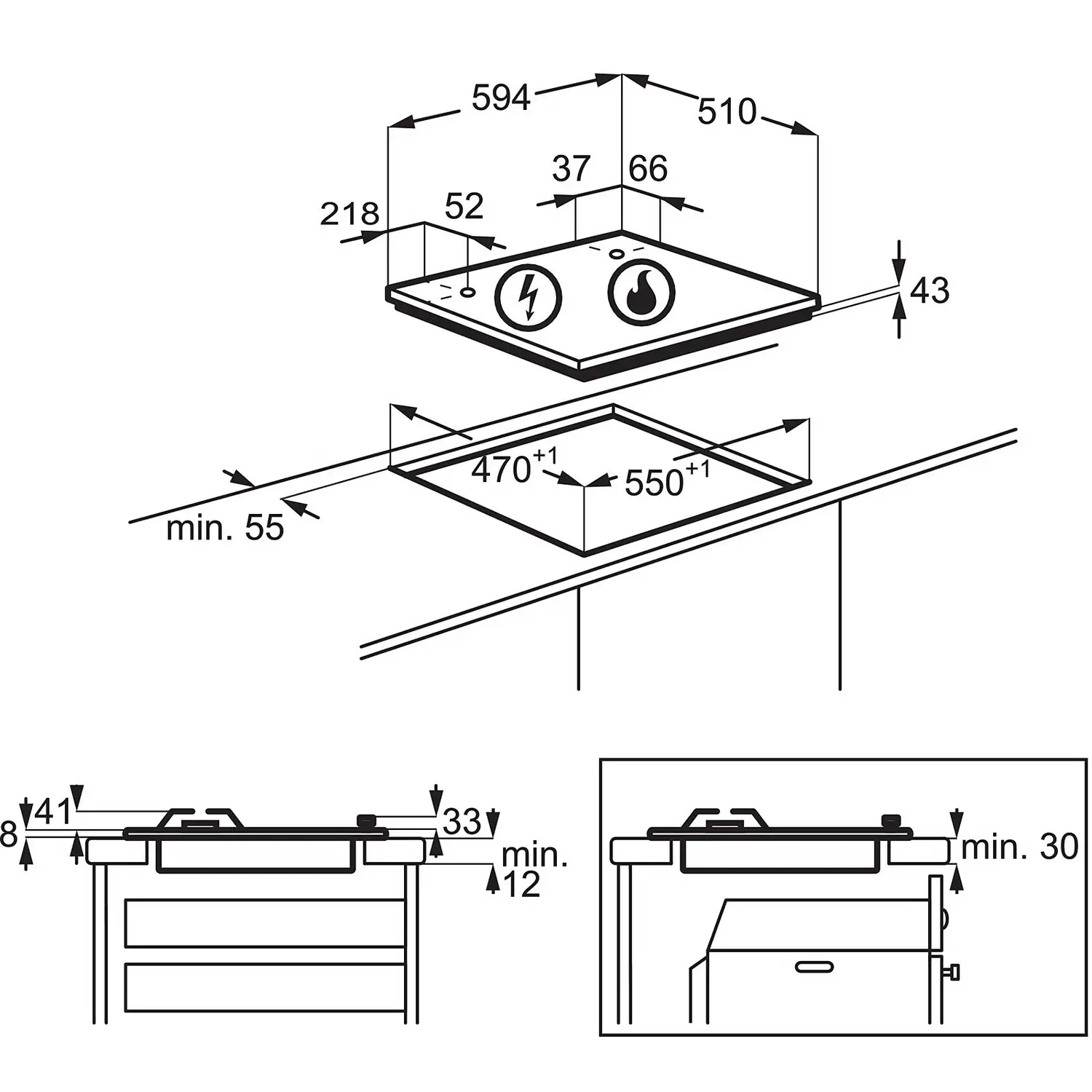 Zanussi ZPG2000BXA Built In Electric Single Oven And Gas Hob Pack - Stainless Steel 9 Zanussi ZPG2000BXA Built In Electric Single Oven And Gas Hob Pack - Stainless Steel - Image 7