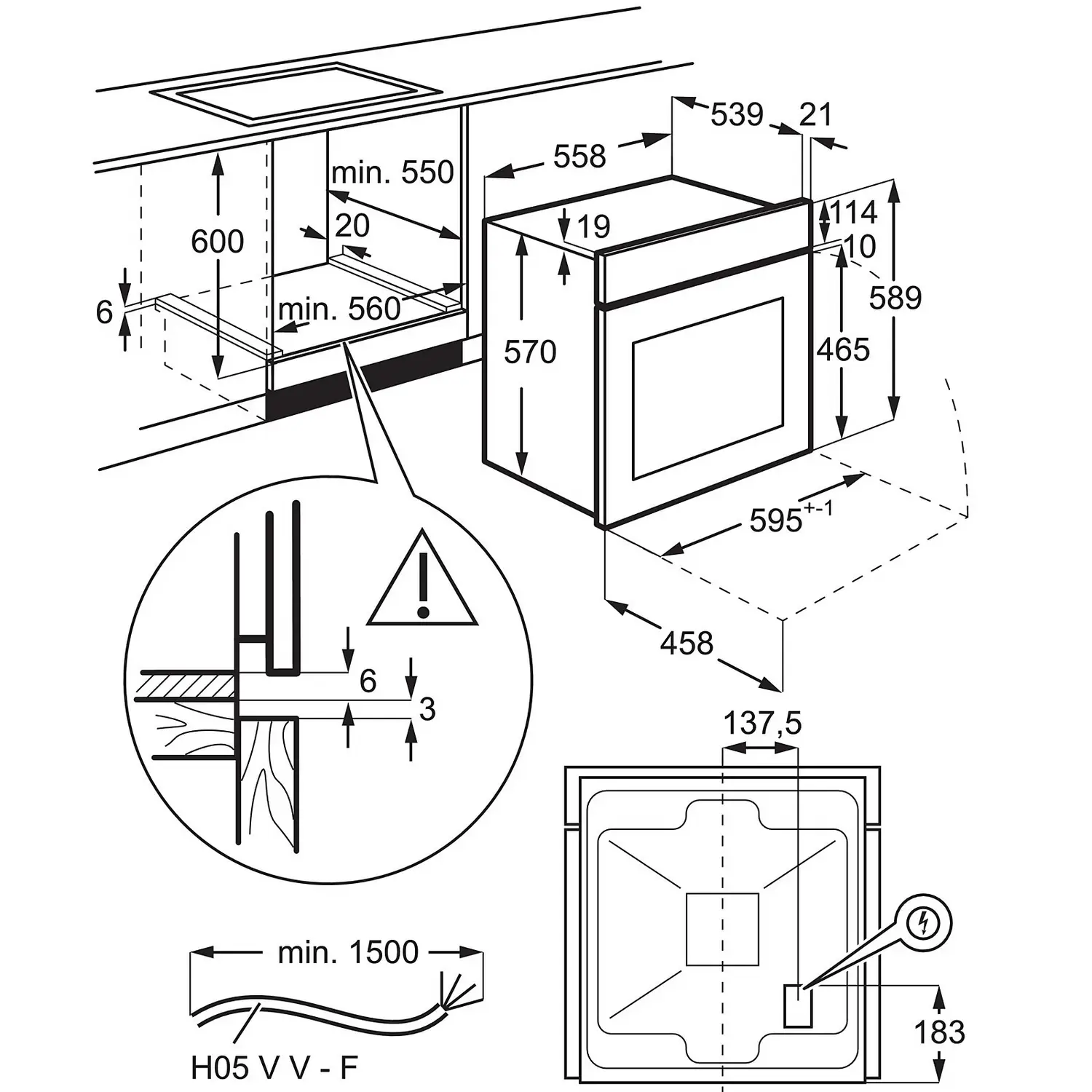 Zanussi ZPG2000BXA Built In Electric Single Oven And Gas Hob Pack - Stainless Steel 8 Zanussi ZPG2000BXA Built In Electric Single Oven And Gas Hob Pack - Stainless Steel - Image 6