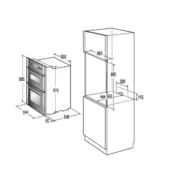 Hisense BID95211XUK Built In Electric Double Oven - Stainless Steel -Carron phoenix Sales 14200023 1555011759415040