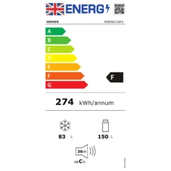 Hoover HOB50S518FK Wi-Fi Connected Integrated 50/50 Fridge Freezer With Sliding Door Fixing Kit - White 13 Hoover HOB50S518FK Wi-Fi Connected Integrated 50/50 Fridge Freezer With Sliding Door Fixing Kit - White -Carron phoenix Sales 14200033 1145011772121687