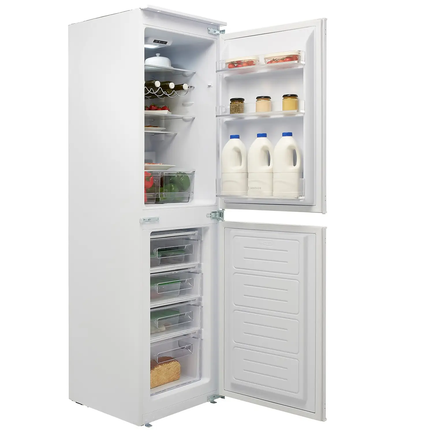 Hoover HOB50S518FK Wi-Fi Connected Integrated 50/50 Fridge Freezer With Sliding Door Fixing Kit - White 4 Hoover HOB50S518FK Wi-Fi Connected Integrated 50/50 Fridge Freezer With Sliding Door Fixing Kit - White - Image 2