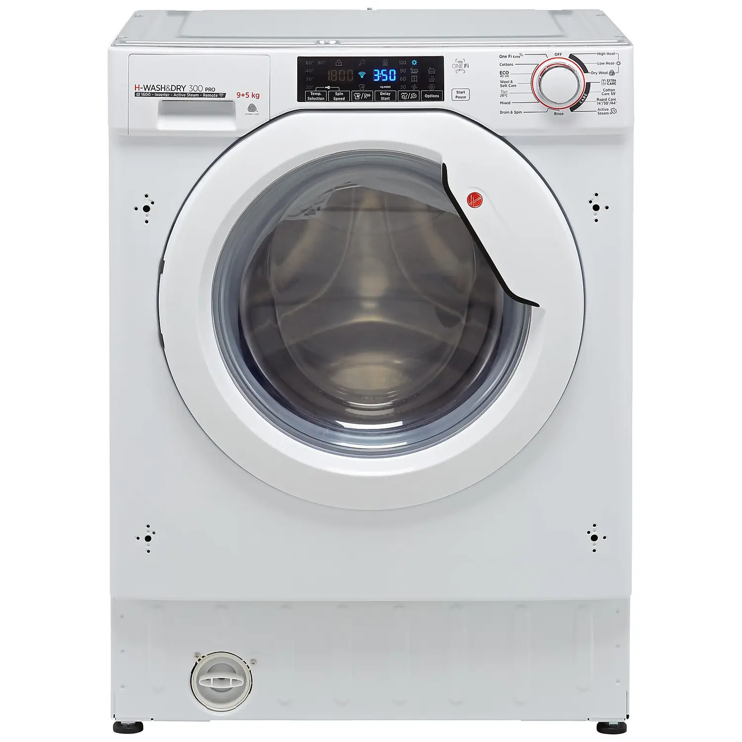 Hoover H-WASH&DRY 300 PRO HBDOS695TME Wi-Fi Connected Integrated 9Kg / 5Kg Washer Dryer With 1600 Rpm - White 3 Hoover H-WASH&DRY 300 PRO HBDOS695TME Wi-Fi Connected Integrated 9Kg / 5Kg Washer Dryer With 1600 Rpm - White