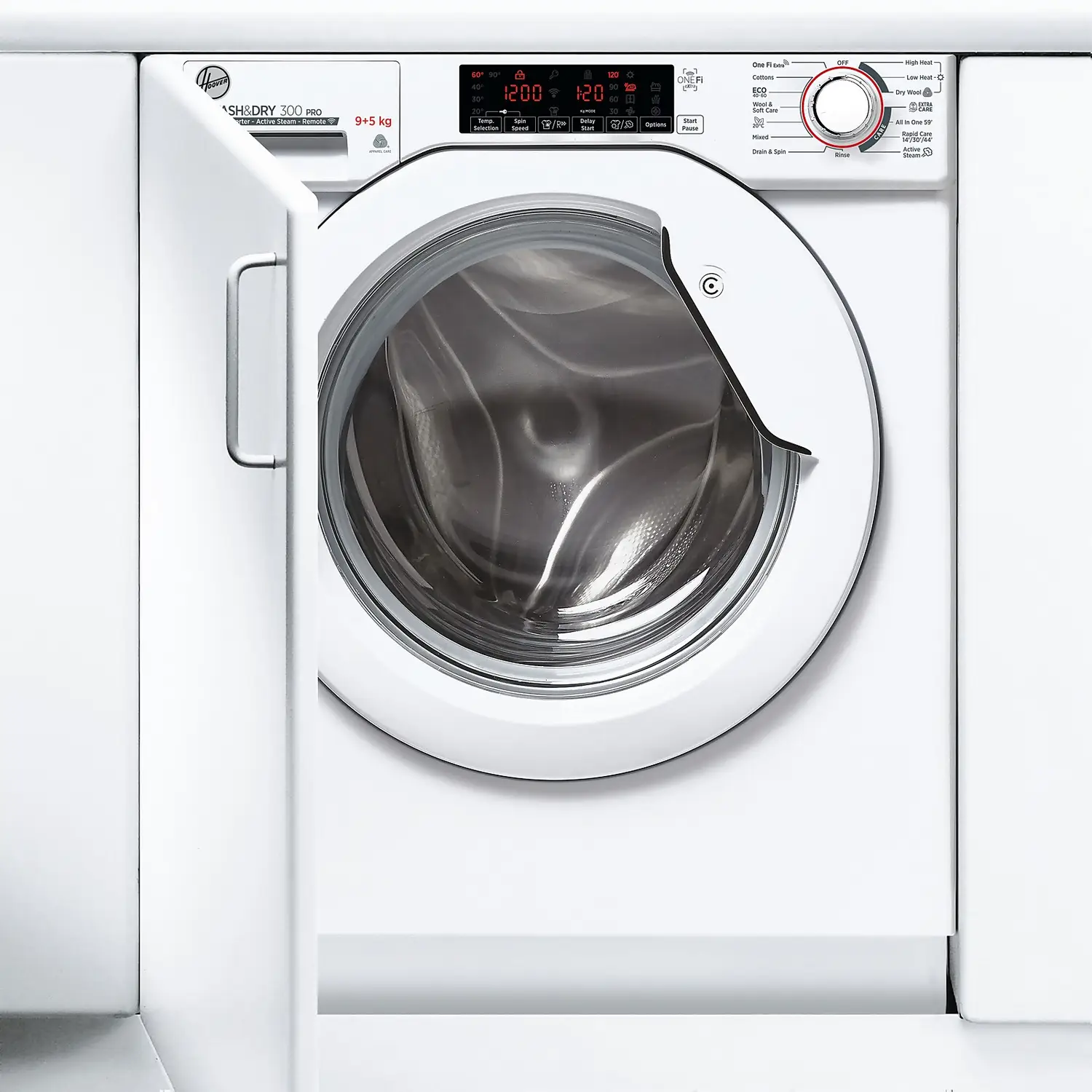 Hoover H-WASH&DRY 300 PRO HBDOS695TME Wi-Fi Connected Integrated 9Kg / 5Kg Washer Dryer With 1600 Rpm - White 5 Hoover H-WASH&DRY 300 PRO HBDOS695TME Wi-Fi Connected Integrated 9Kg / 5Kg Washer Dryer With 1600 Rpm - White - Image 3