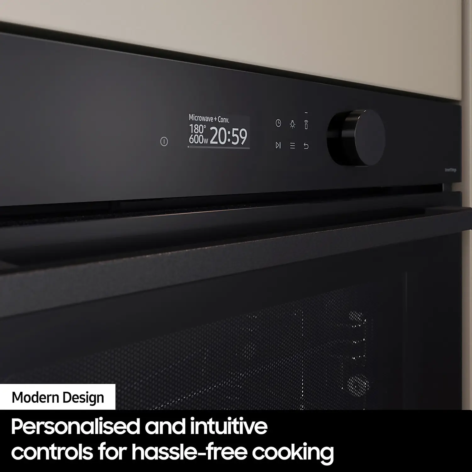 Samsung Bespoke Series 5 NQ5B5763DBK Wifi Connected Built In Compact Electric Single Oven With Microwave - Black 9 Samsung Bespoke Series 5 NQ5B5763DBK Wifi Connected Built In Compact Electric Single Oven With Microwave - Black - Image 7