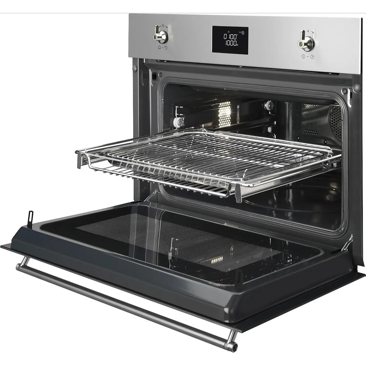 Smeg Classic SF4390MCX Built In Compact Electric Single Oven With Microwave Function - Stainless Steel 6 Smeg Classic SF4390MCX Built In Compact Electric Single Oven With Microwave Function - Stainless Steel - Image 4