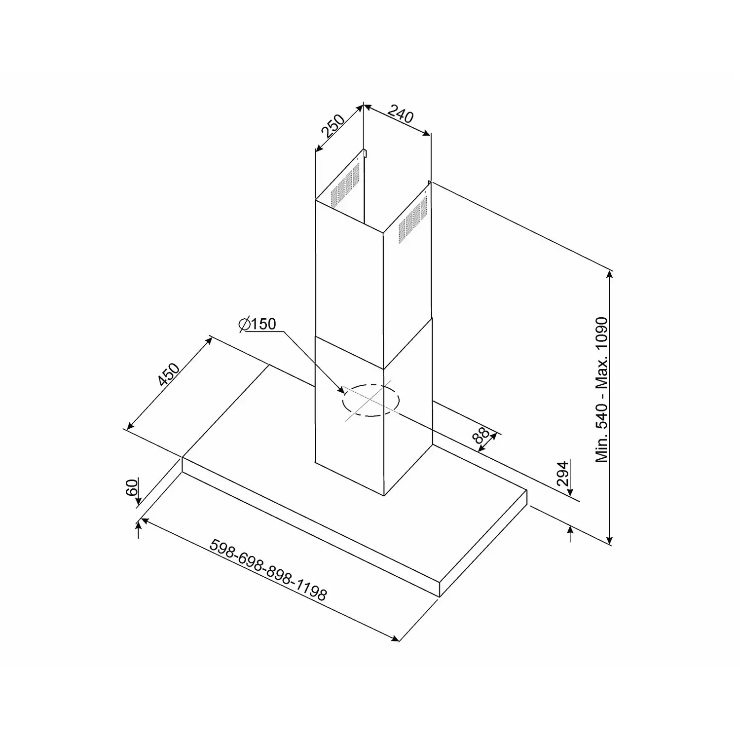 Smeg Cucina KATE600EX 60cm Chimney Cooker Hood - Stainless Steel 11 Smeg Cucina KATE600EX 60cm Chimney Cooker Hood - Stainless Steel - Image 9