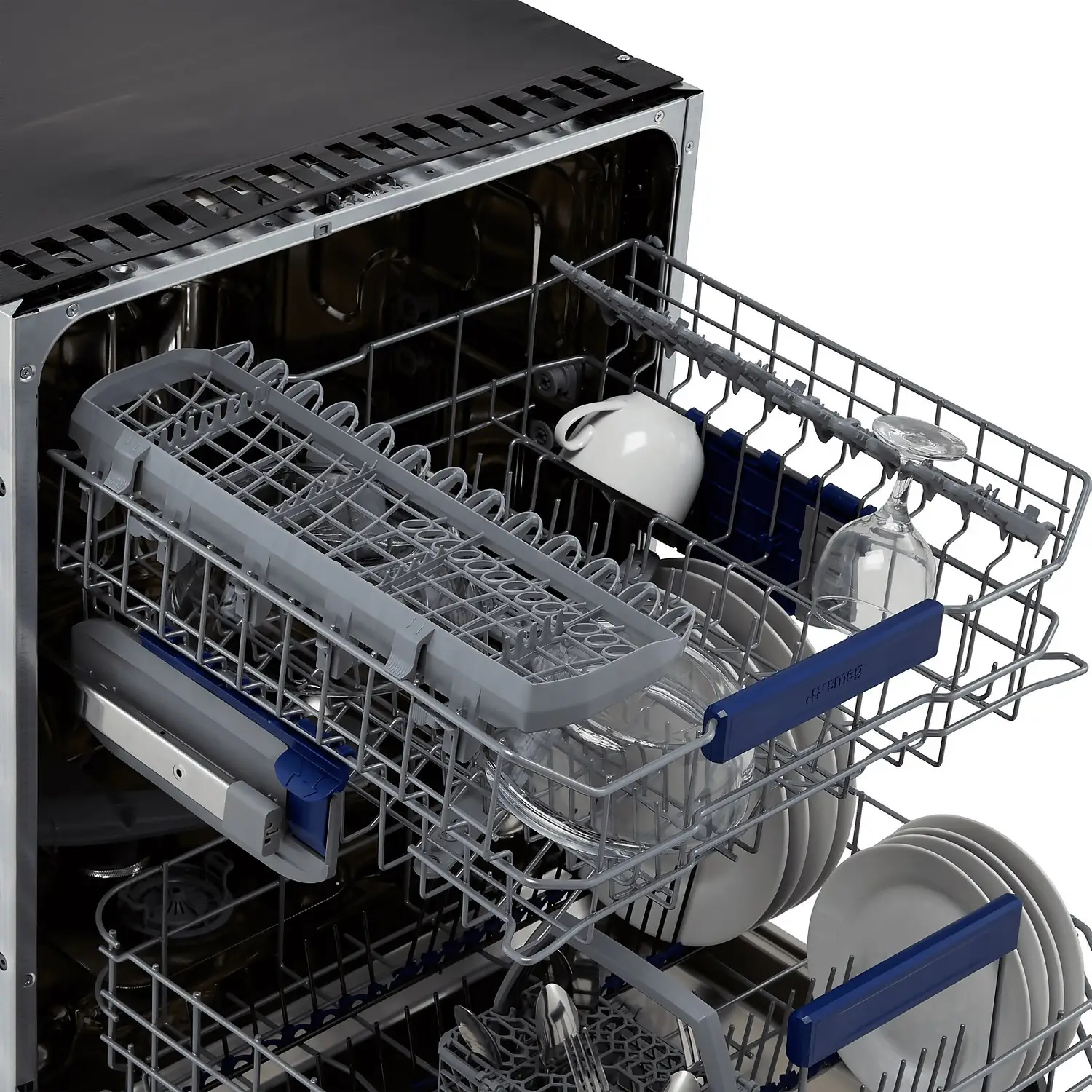 Smeg DIA211DS Fully Integrated Standard Dishwasher - Black Control Panel With Fixed Door Fixing Kit 4 Smeg DIA211DS Fully Integrated Standard Dishwasher - Black Control Panel With Fixed Door Fixing Kit - Image 2