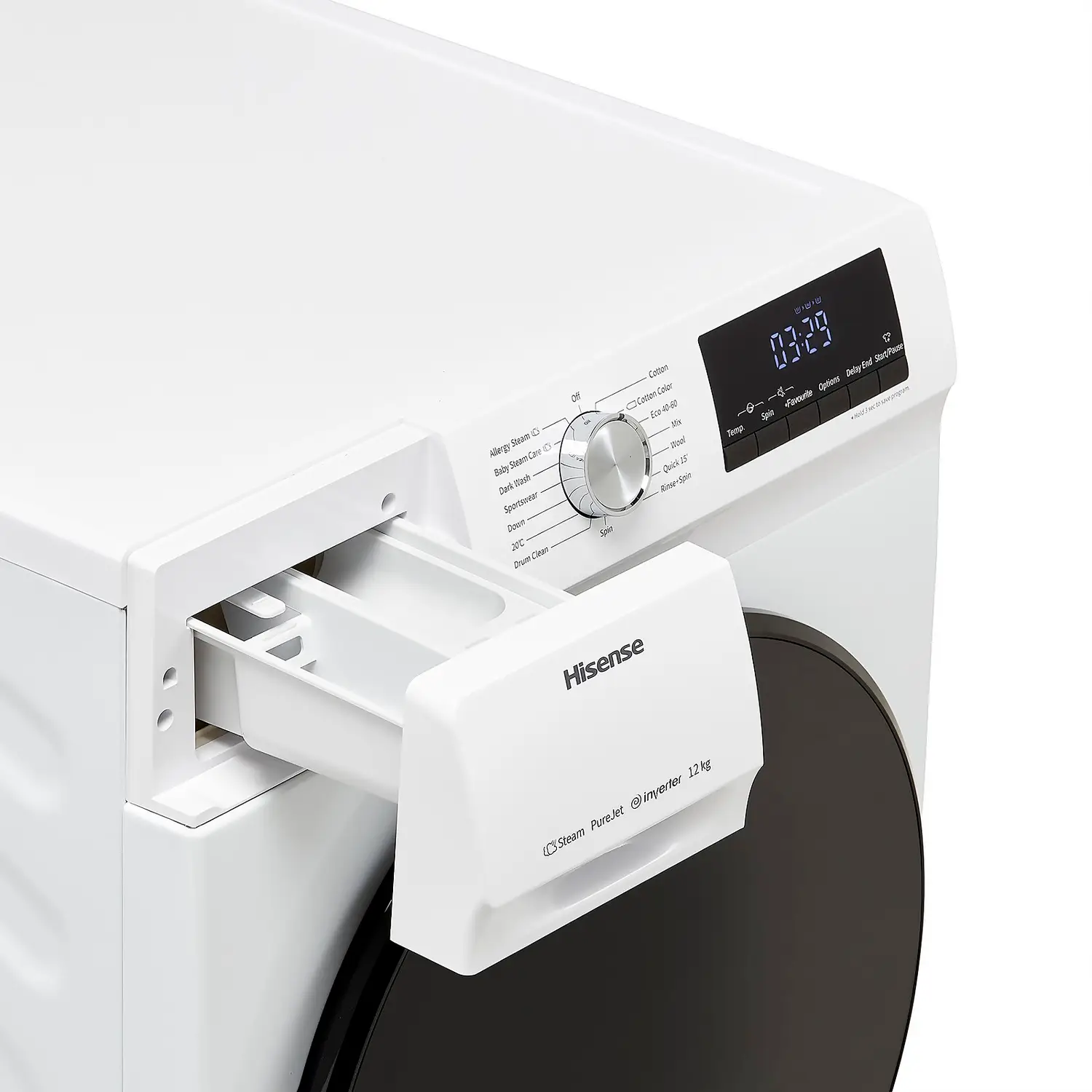 Hisense WFQA1214EVJM 12Kg Washing Machine With 1400rpm - White 9 Hisense WFQA1214EVJM 12Kg Washing Machine With 1400rpm - White - Image 7